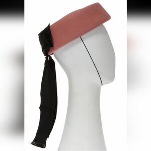 Gucci Rabbit Felt Double Bow Pink Hat Size S
